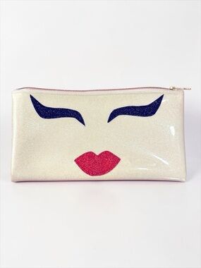 Julie Mollo Lips Clutch Glitter Pop Art Bag Statement Novelty Purse NWT